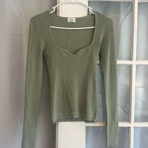 Sweetheart neck sweater